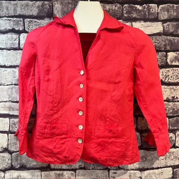 Talbots Set Of 3 Linen Button Down Blouses Size 2 - Picture 5 of 9